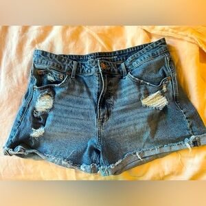 Distressed Jean Shorts